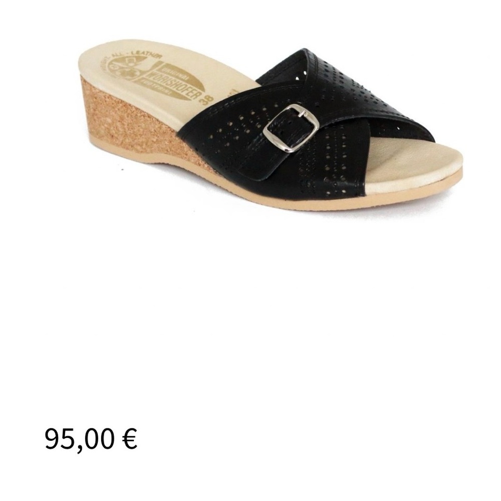 EUC Wörishofer Mule Sandal in Black, Size 39 EU/8 US
